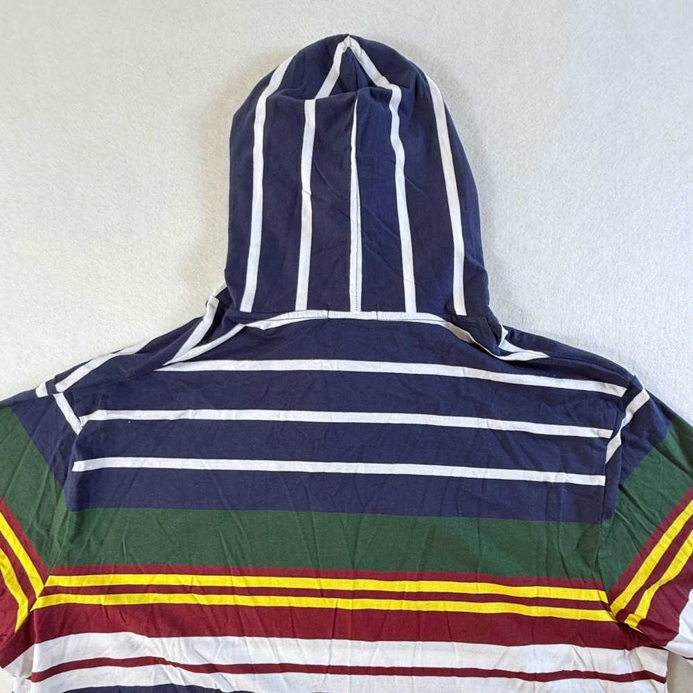Polo Ralph Lauren Hooded T-Shirt Mens 2XLT Striped Long Sleeve Pine Colorful NEW - Picture 4 of 11